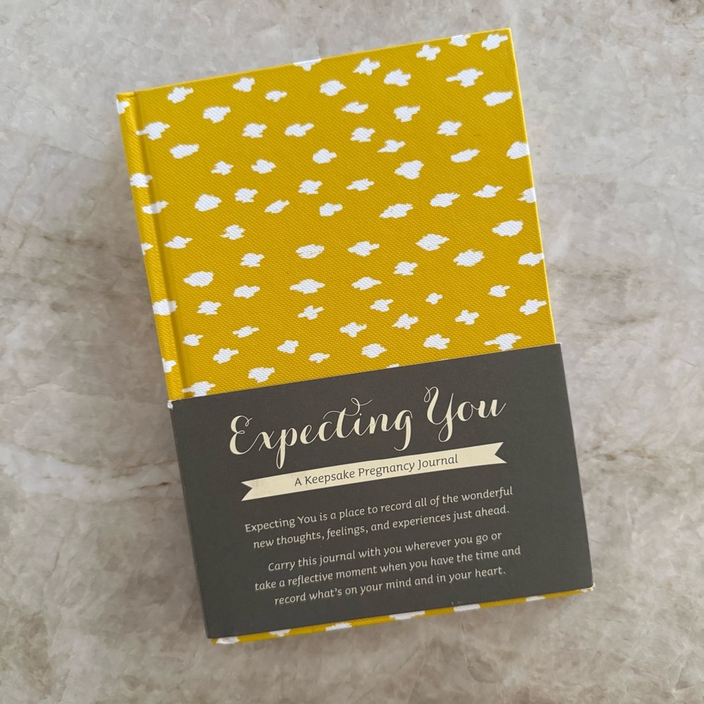 Expecting You, Yellow and White Keepsake Pregnancy Journal